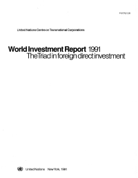 صورة الغلاف: World Investment Report 1991 9789211043709