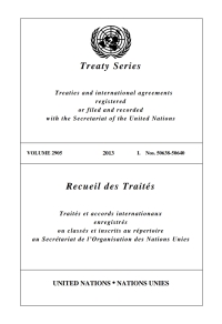 Cover image: Treaty Series 2905 / Recueil des Traités 2905 9789219009004