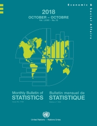 Omslagafbeelding: Monthly Bulletin of Statistics, October 2018/Bulletin mensuel de statistique, octobre 2018 9789210614122