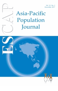 Imagen de portada: Asia-Pacific Population Journal, Vol. 32 No. 2, December 2017 9789211207705