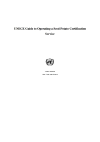 Imagen de portada: UNECE Guide to Operating a Seed Potato Certification Service 9789213631850