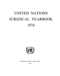 صورة الغلاف: United Nations Juridical Yearbook 1976 9789213633397
