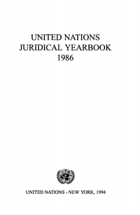 Cover image: United Nations Juridical Yearbook 1986 9789211334579