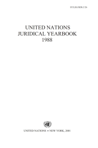 Cover image: United Nations Juridical Yearbook 1988 9789211336221