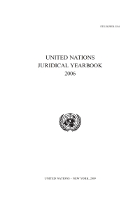 Cover image: United Nations Juridical Yearbook 2006 9789211336702