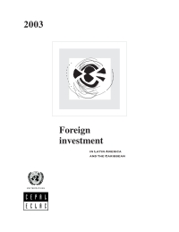 Cover image: Foreign Direct Investment in Latin America and the Caribbean 2003 9789213633687