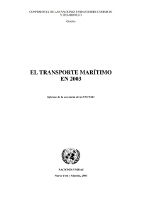 Imagen de portada: El transporte marítimo en 2003 9789213123041