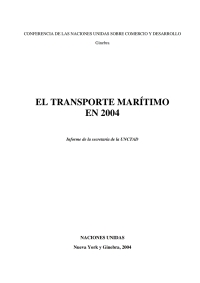 Omslagafbeelding: El transporte marítimo en 2004 9789213123140