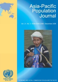 Cover image: Asia-Pacific Population Journal, Vol.21, No.3, December 2006 9789211204988