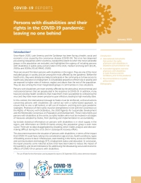 Cover image: Persons with Disabilities and Their Rights in the COVID-19 Pandemic: Leaving no one Behind 9789214030638
