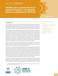 Omslagafbeelding: Desafíos para la protección de las personas mayores y sus derechos frente a la pandemia de COVID-19 9789214030669