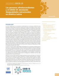 Cover image: Las personas afrodescendientes y el COVID-19: develando desigualdades estructurales en América Latina 9789214030706