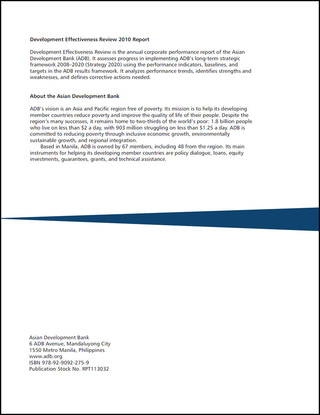 Cover image: Development Effectiveness Review 2010 Report 1st edition 9789290922759