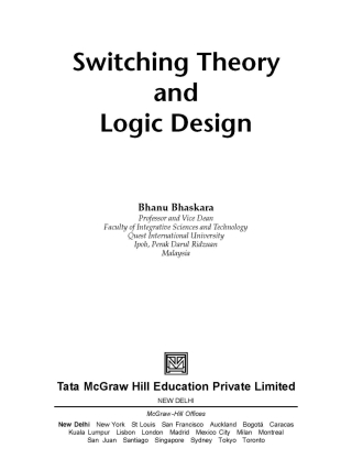 Titelbild: Switching Theory And Logic Design Exp 9781259004421