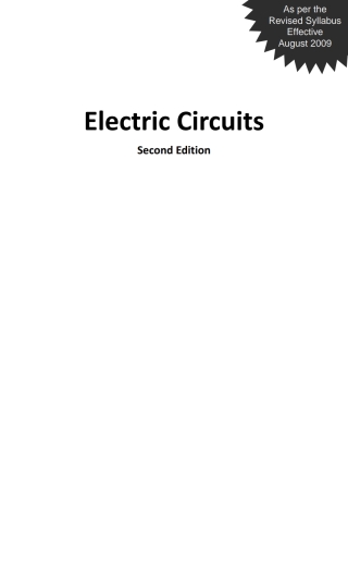 Cover image: Electrical Circuit (Hyd) Exp 2nd edition 9780071328913