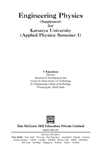 Imagen de portada: Engg Physics For Karunya University Exp 9780070671560