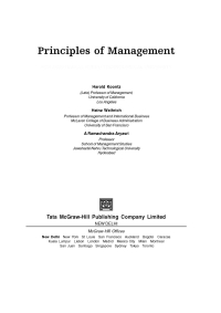 صورة الغلاف: Principles Of Management (Jntu) Exp 9780070187740