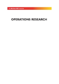 Imagen de portada: Operation Research - Exp 9780070263734