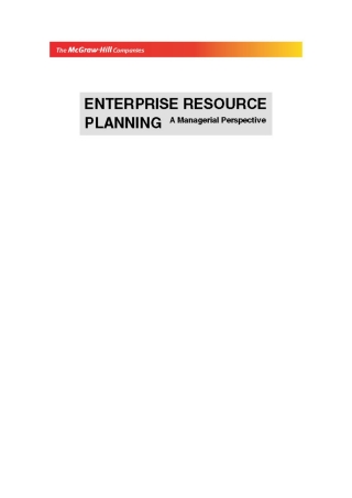 Imagen de portada: Enterpr Resoruce Planning-EXP 9780071077972