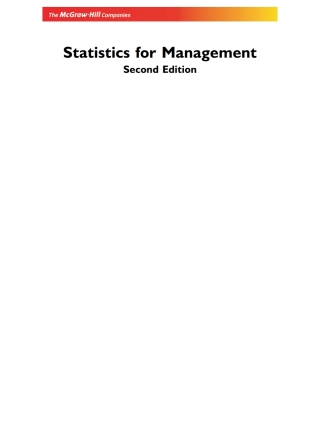 Imagen de portada: Statistics For Management 3rd edition 9789385965630