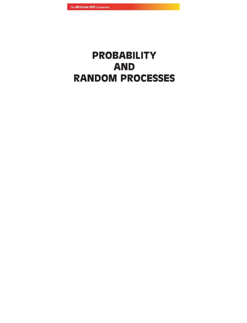 Probability & Random Proc-Exp (eBook)