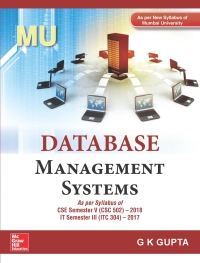 Imagen de portada: Database Management Systems - Mu 2018 9789353161392