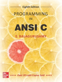 Cover image: Programming in ANSI C 8th edition 9789353165130
