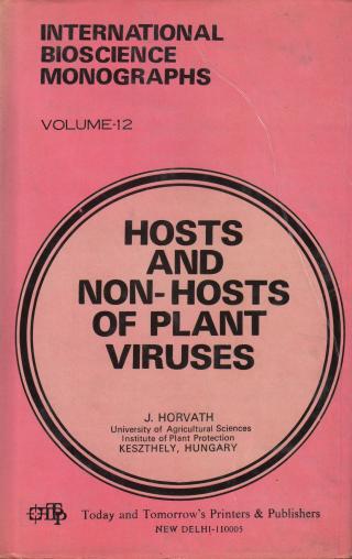 Cover image: International Bioscience Monographs: Hosts & Non Hosts Of Plant Viruses 9789354140242