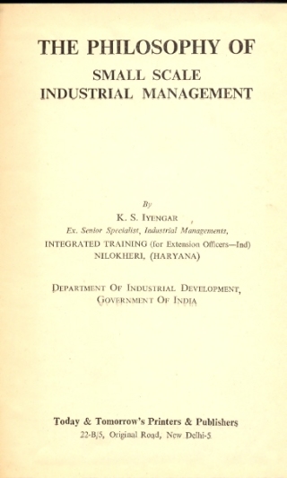 صورة الغلاف: The Philosophy of Small Scale Industrial Management 9789354143212
