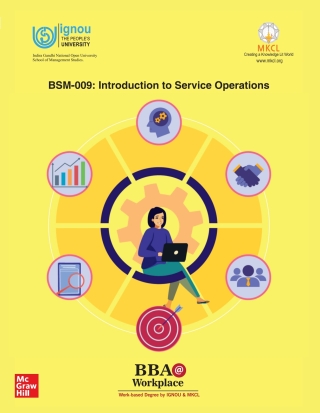 Cover image: BSM 09 Introduction to Service Operations 9789354601316