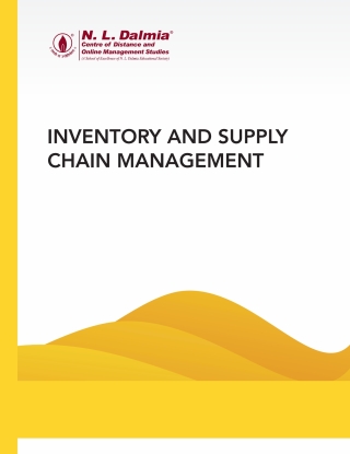 Cover image: Inventory and Supply Chain Management EB 9789355327512