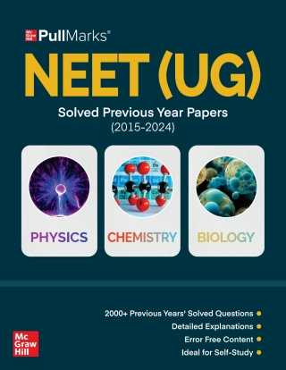 Cover image: PULL MARKS NEET (UG) PHYSICS, CHEMISTRY, BIOLOGY: SOLVED PREVIOUS YEAR PAPERS EB 9789364442015