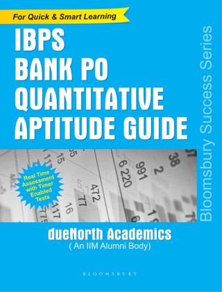 صورة الغلاف: IBPS Bank PO Quantitative Aptitude Guide 1st edition 9789385936999