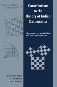 Cover image: Contributions to the History of Indian Mathematics 1st edition 9788185931586