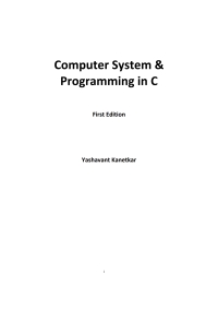 Titelbild: Computer System and Programming In C 1st edition 9789386551436