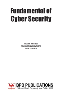 Imagen de portada: Fundamental of Cyber Security 1st edition 9789386551559