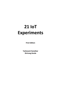 Omslagafbeelding: 21 IoT Experiments 1st edition 9789386551832