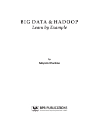 Cover image: Big Data and Hadoop: Learn by example 1st edition 9789386551993