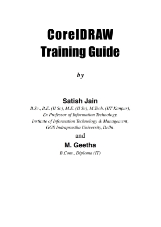 Imagen de portada: CorelDraw Training Guide 1st edition 9789387284005