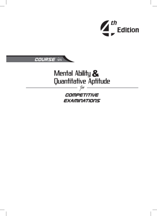 Cover image: Course in Mental Ability and Quantitative Aptitude 9789390385751
