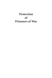 Imagen de portada: Protection of Prisoners of War 1st edition 9789390917655