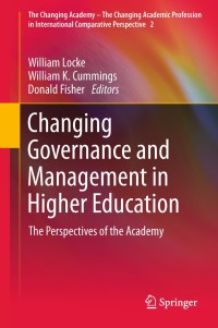 Cover image: Changing Governance and Management in Higher Education 1st edition 9789400711396