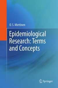 Cover image: Epidemiological Research: Terms and Concepts 9789400711709
