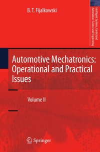 Cover image: Automotive Mechatronics: Operational and Practical Issues 9789400711822