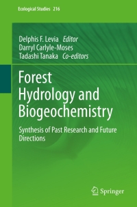 صورة الغلاف: Forest Hydrology and Biogeochemistry 9789400713628