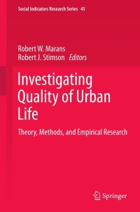 صورة الغلاف: Investigating Quality of Urban Life 9789400717411