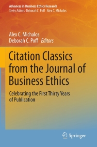 Cover image: Citation Classics from the Journal of Business Ethics 9789400741256