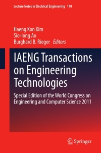 Cover image: IAENG Transactions on Engineering Technologies 9789400747852