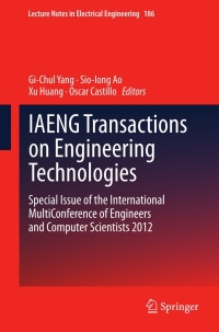 表紙画像: IAENG Transactions on Engineering Technologies 9789400756236