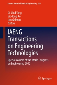 Titelbild: IAENG Transactions on Engineering Technologies 9789400761896